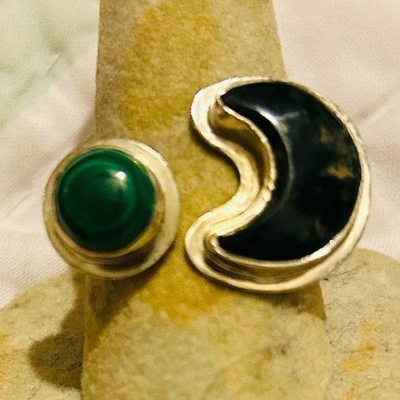 Sterling 925 moon/ crescent moon ring - Picture 3 of 8